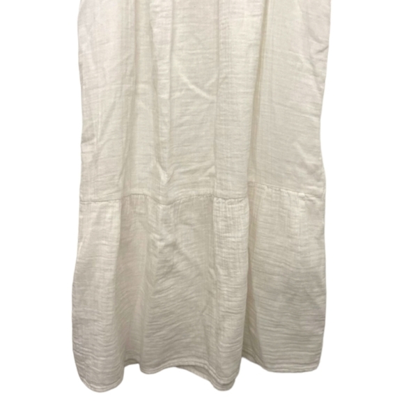 GAP 'New White' Crinkle Gauze Mini Dress Airy Flutter Sleeve Pockets Size XL NWT - Picture 9 of 14
